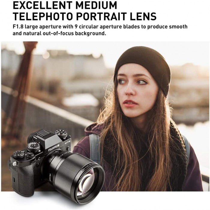 Viltrox 85mm F1.8 Mark II Auto Focus Full Frame Prime Lens Portrait AF Lens for Fuji X-Mount Cameras